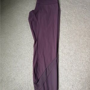Lululemon High-Rise Mesh Panel Leggings - Size 8 - Plum/Mauve
